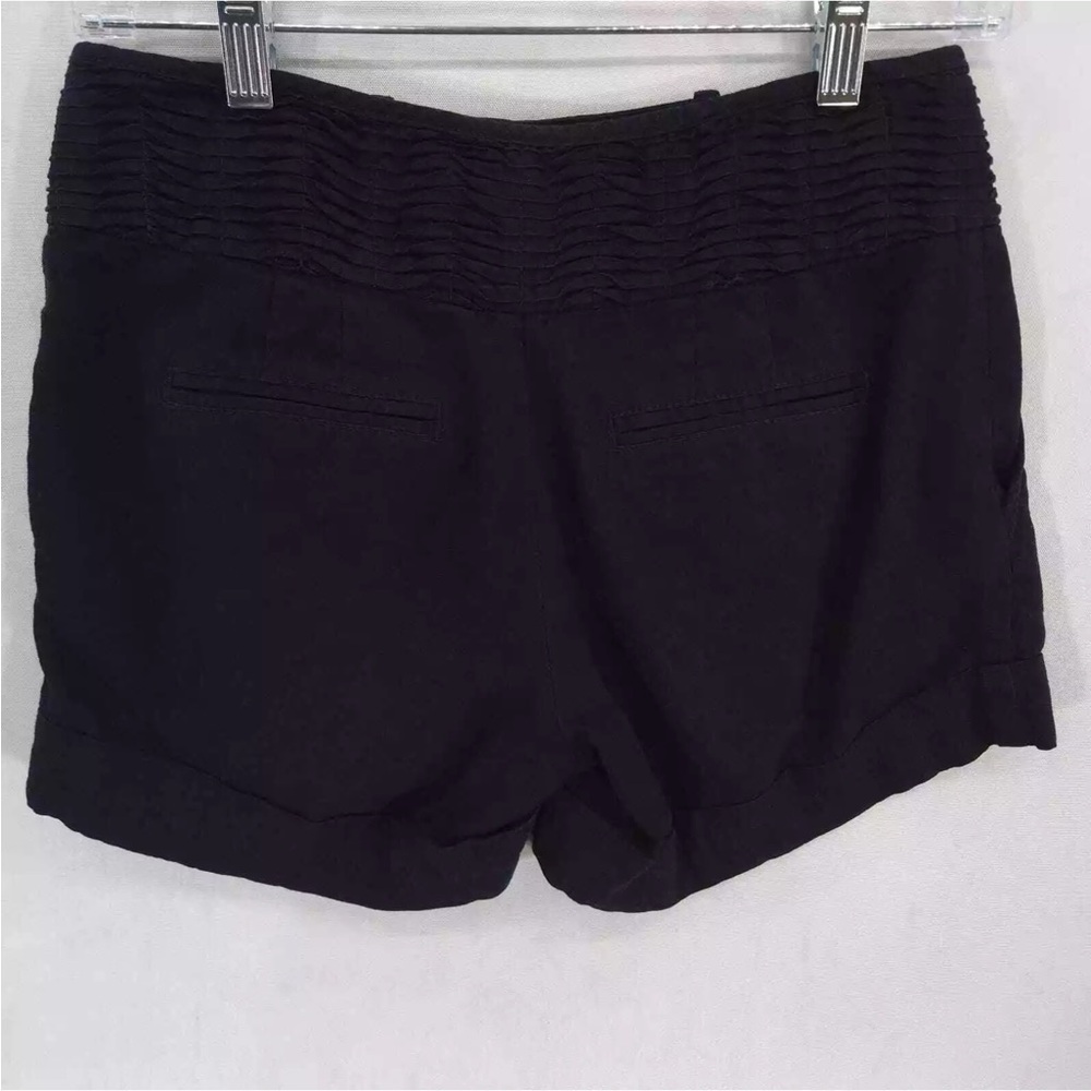 Anthropologie Elevenses Ship Shape Navy Linen Blend Shorts Size 4 View 5
